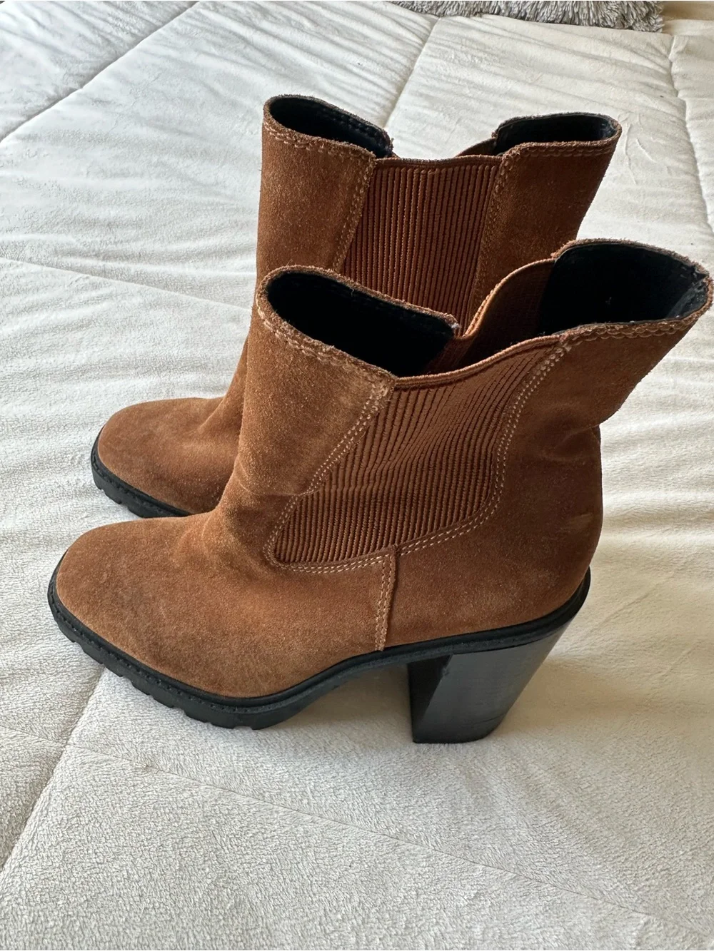 Chelsea & Violet Brown Suede Chelsea Ankle Boots